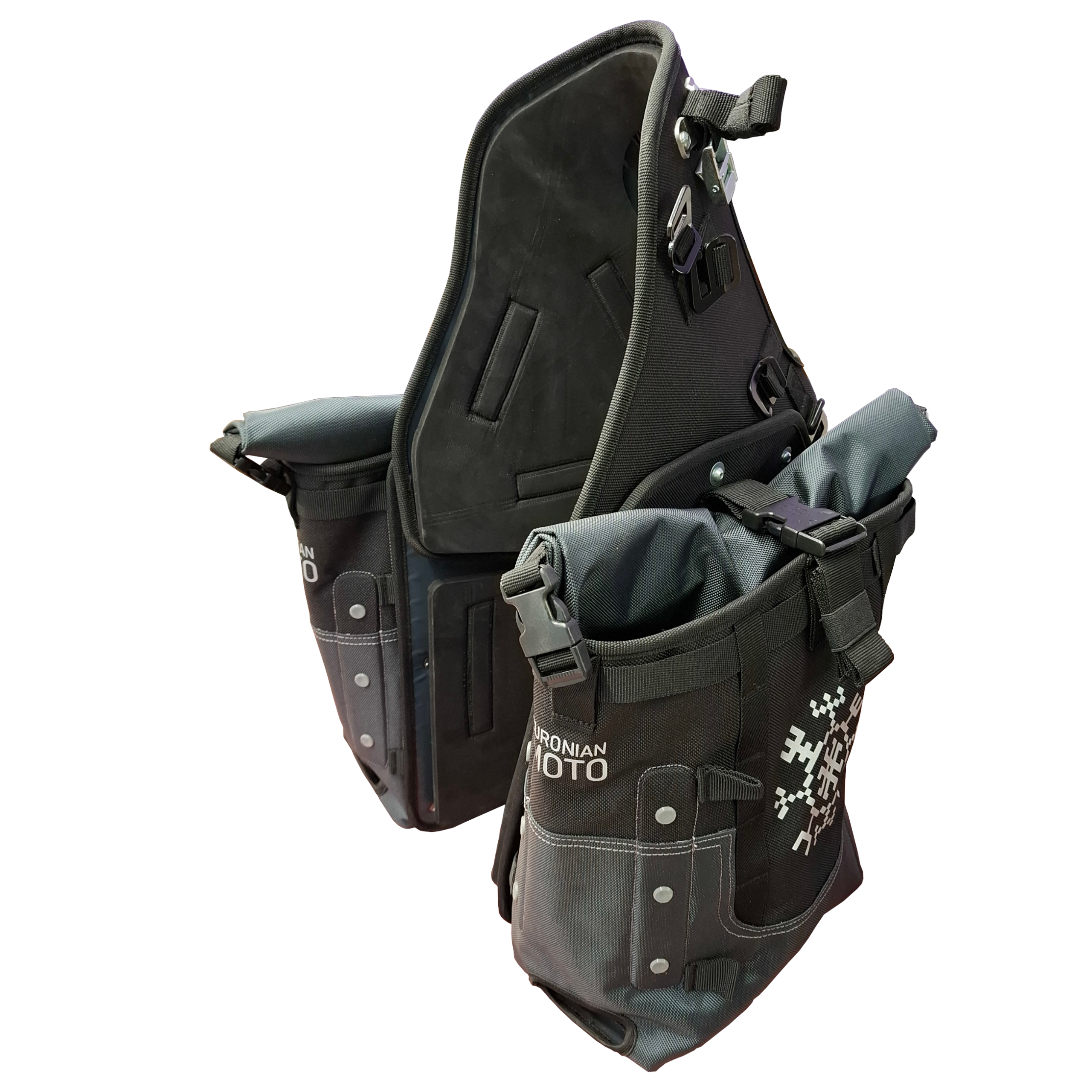 Rackless soft luggage system 60L+ (Black / Grey) - Image 2